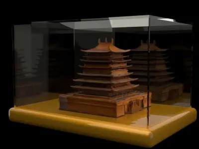 Chinese ancient  house  3D model get