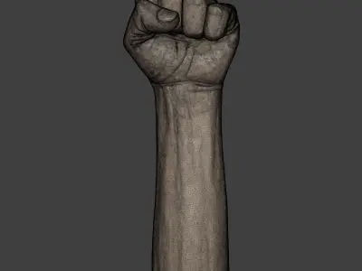 Hand - Fist Figurine - Statue --3D Print Ready 3D print model
