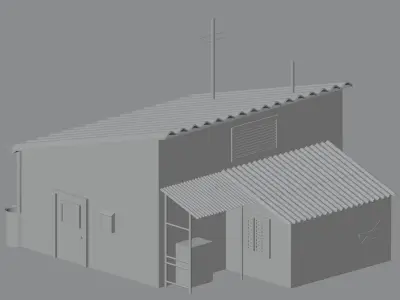 Model Home building Low-poly 3D model