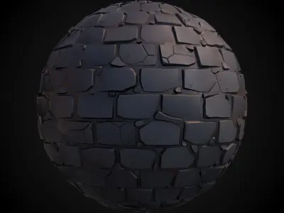Stylized Cobblestone Material Pack Texture