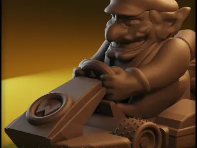 Wario Mario Kart - Wario for Monopoly Gamer 3D print model