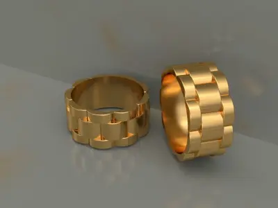 Rolls Band Ring 10 mm Wide model 2 3D print model
