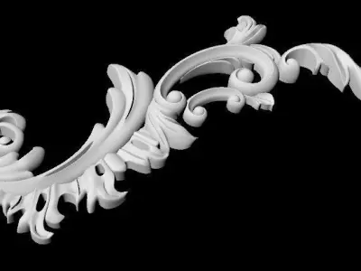 Central decor ornament for furniture 3D model 797