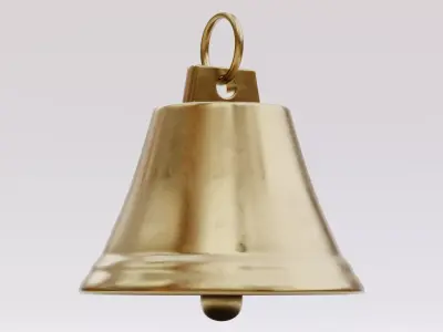 Golden Bell - Christmas Ornament Low-poly 3D model