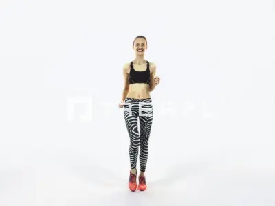 Beauty 03A Running Jogging Sports Woman Low-poly 3D model