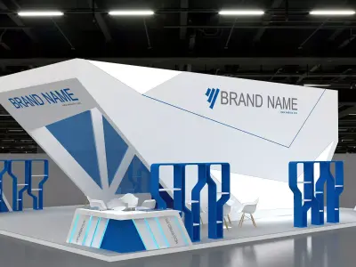 Exhibition Booth Stand stall 3D model  3D model