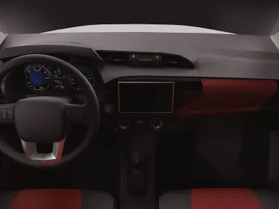 2016 Toyota Hilux one cabin Low-poly 3D model