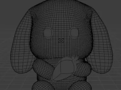 Bunny Plushie Low-poly 3D model