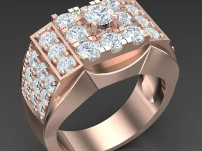 Luxury Men Rings Designs 6MR040 3D print model