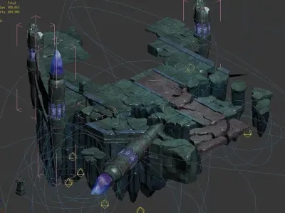 Stone Underground Palace - Palace of the Temple 03 3D model