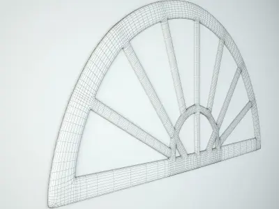 Antique Arch Window Mirror 3D model