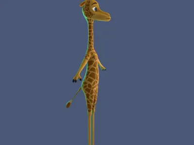 Stylized Giraffe NoRig Low-poly 3D model