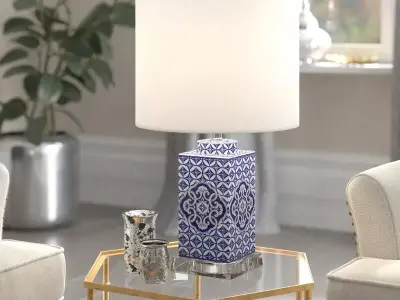 Cottle Chinoiserie Table Lamp 3D model