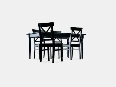 INGATORP - INGOLF Table and 4 chairs 3 Low-poly 3D model