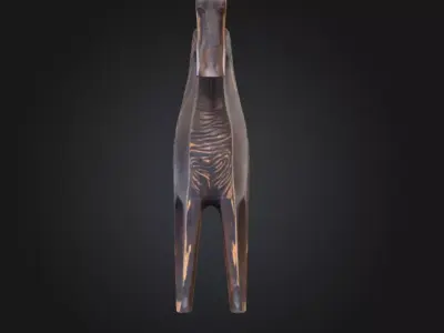 Wood Abstract Horse Low-poly 3D model