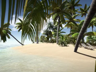  Tropical Plants For Game Engines UE4 asset and Unity3d asset ST Low-poly 3D model