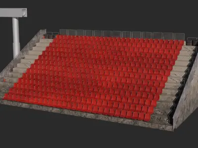 Race Track Props Kit Low-poly 3D model