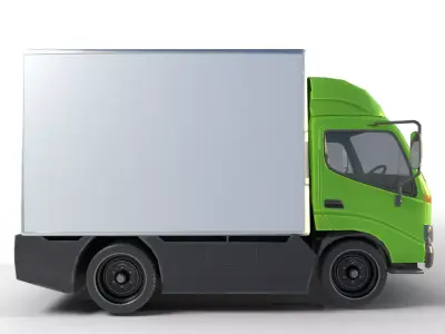 Low Poly Car Hino 300 Truck Low-poly 3D model