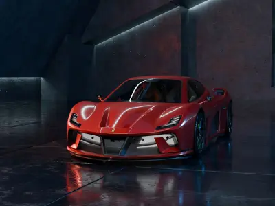 Ferrarri car 3d High Poly model   3D model