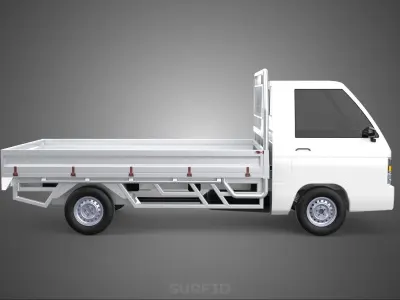FLAT DECK BED PICKUP TRUCK CAR BOX DROP SIDE CARGO BODY GATE VAN 3D model