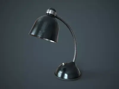 Old table lamp Low-poly 3D model