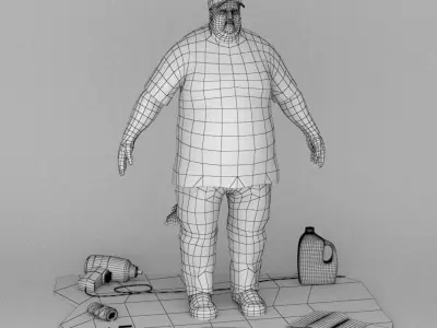 Worker Auto Mechanic 3D model