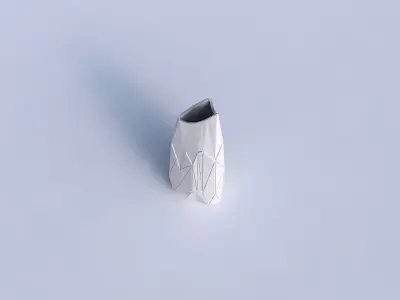 Vase curved tipping triangle 2 with random triangle plates 2 3D print model