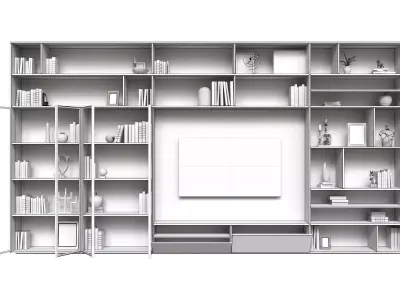 Contemporary Living Room TV Unit  3D model