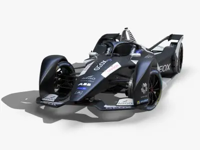 Dragon Formula E 2020 Low-poly 3D model