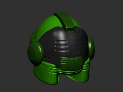 helmet high poly sculpt 3d printable ver 7 3D model 3D model 43
