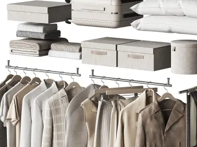 10 Wardrobe Set Combo Furniture for Interior Design 3D Models 3D model