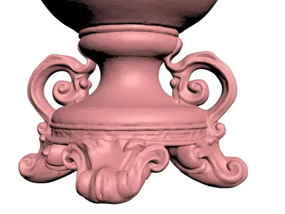 Floral Ornate Vase 3D model