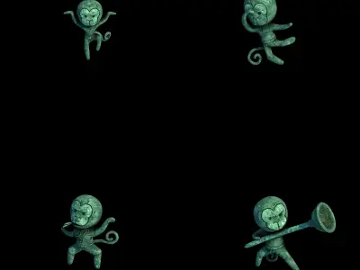 Stone Zhenmo Cave - Stone Monkey 3D model