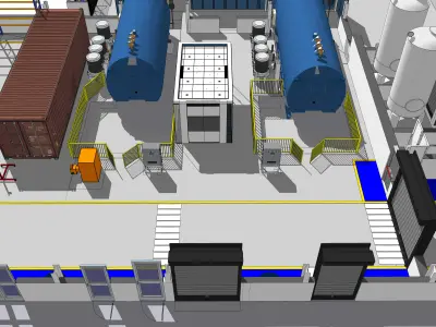 3D evacuation plan Autoclaves room 3D model