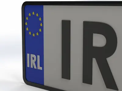 Irish License Plate 3D print model