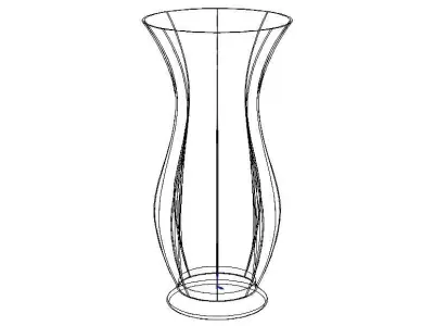 Green Plastic Vases For Flowers 3D model