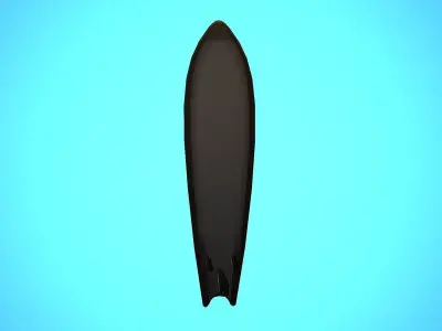 SURF BOARD 12 CARTOON STYLIZED Low-poly 3D model