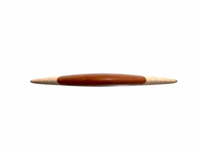 Boomerang wooden spoon with stripes Low-poly 3D model