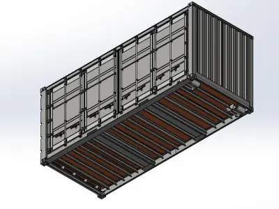20ft Open Side Container Model 3D print model