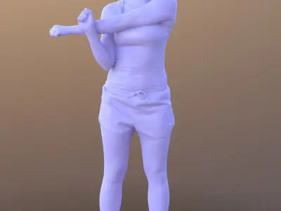 Nelly 10340 - Stretching Sport Girl Low-poly 3D model