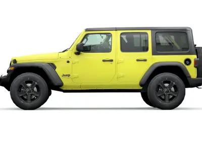 Jeep Wrangler 2023 Low-poly 3D model