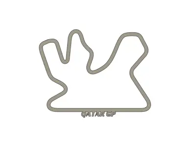2025 Qatar MotoGP Racing Track 3D print model
