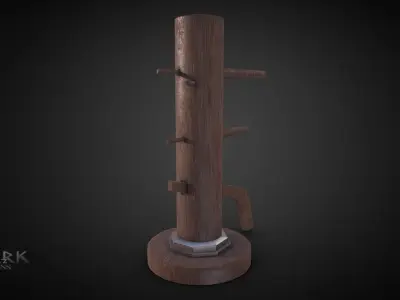 Wing Chun Training Dummy Low-poly 3D model