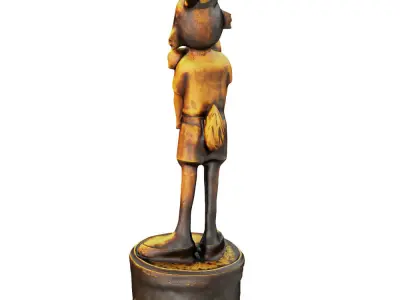 Hare sculpture 3D model