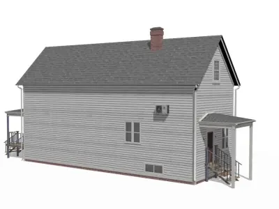 House Low-poly 3D model 10