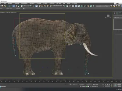African elephant Low-poly 3D model shop