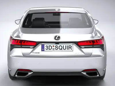 Lexus LS500h F Sport 2021 3D model