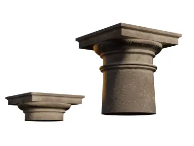 capital pair of columns 3D model