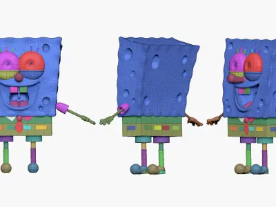 Spongebob Low-poly 3D model