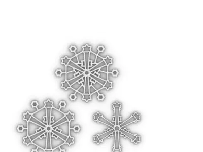 ChristmasStar SnowFlake Design 3D print model